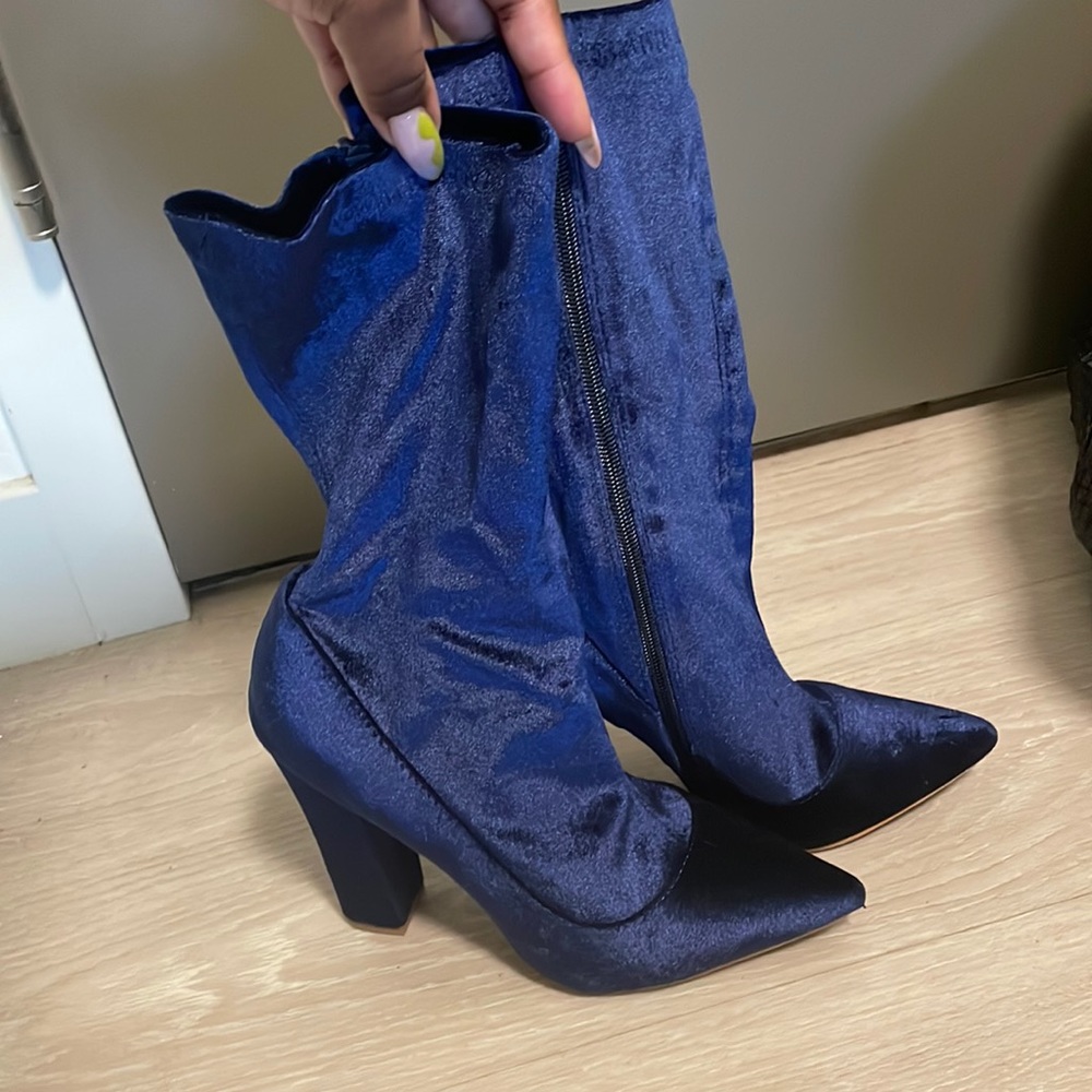 Faux Velvet Bootie
